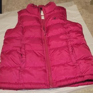 Old Navy Pink Puffer Zip Vest size M